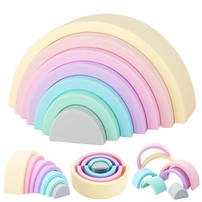 China Baby Toys Rainbow Shape Rain Silicone New Arrival Amazon Gift Waterproof Toys Eco-friendly Organic Wholesale Newborn Baby Toys for sale