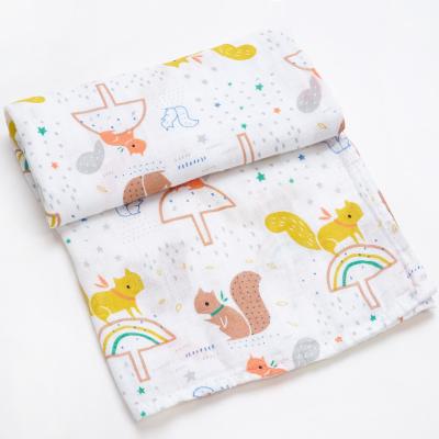 China Multifunctional Wholesale Muslin Breathable Customized Baby 100% Organic Bamboo Wrap Cotton for sale