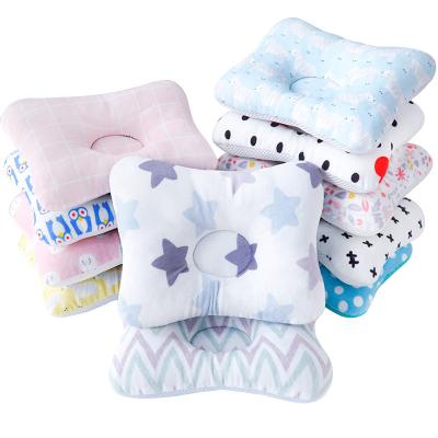 China Anti-static Healthy Breathable Organic Cotton Baby Protective Flat Head Pillow For Newborn Infant for sale