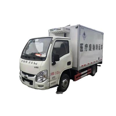 China Transport Freezer Food Factory Directly Sell Yuejin Medical Waste Transport Refrigerated Truck for sale