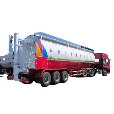 China Make Animal Feed 13m Round Semi Trailer Bulk Feed Truck for sale