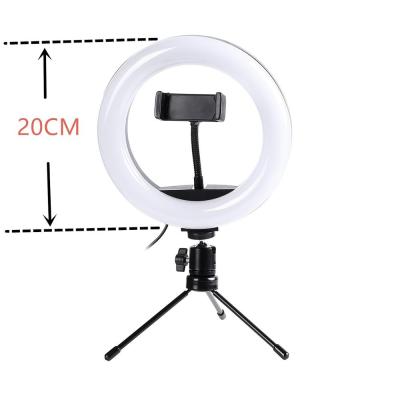 China Hot Selling 2020 Alloy+ Aluminum Plastic Led Photograhic Lighting 6 Inch 8 Inch 10 Inch White Shade Fill Ring Live Broadcast Light for sale