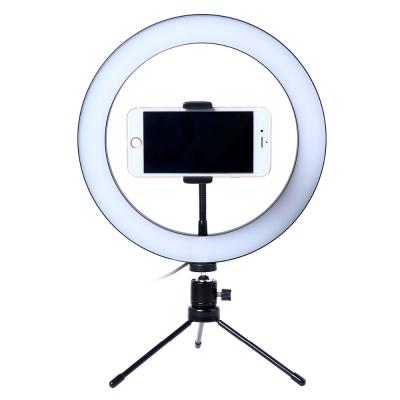 中国 Aluminum Plastic Alloy+ Sale Led Photograhic Lighting 6 Inch White Shade Fill Ring Live Broadcast Light 販売のため