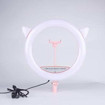 China Factory direct supply Aluminum Plastic Alloy+ Live Ring Selfie 14 Inch Cat Ears Fill Beauty 36cm Light Net Mobile Phone Celebrity Live Light for sale