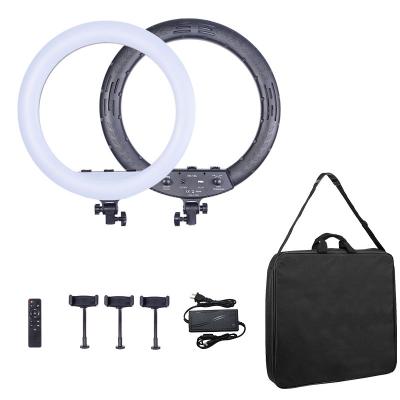 中国 Alloy+ 18 Inch LED Aluminum Plastic Ring Fill Light Live Broadcast Anchor Remote Control Beauty Face-lifting Selfie To Fill Light Device 販売のため