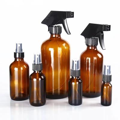 China Brown Spray Reagent Vitamin Medicine Essential Oil Glass Cosmetic Customized Disinfectant Bottle for sale