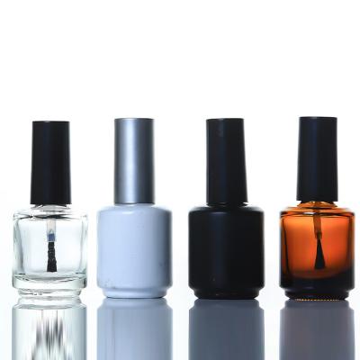 China Jowings 7ml 10ml 15ml Gel Nail Polish Glass Empty White Black Opaque UV Gel Nail Polish Bottle Silver Amber Round Packaging Empty Cosmetic Shape for sale