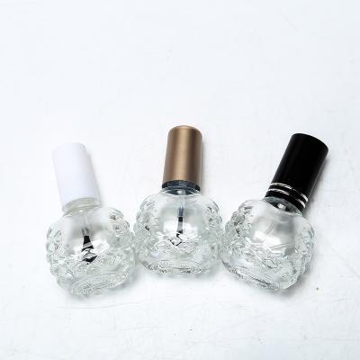 China 2022 cosmetics the latest pineapple nail polish transparent cosmetic glass bottle for sale