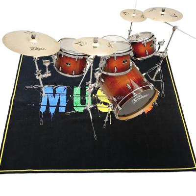 China Music Style Non Slip Music Customized Logo Rug Drum Carpet for sale