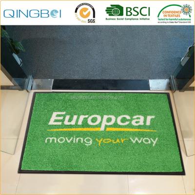 China Heavy Duty Industrial Custom Floor Adhesive-Protective Rubber Logo Mat Printed Door Entrance Mat for sale