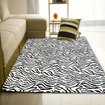 China Anti-slip zebra printed area rug for sale