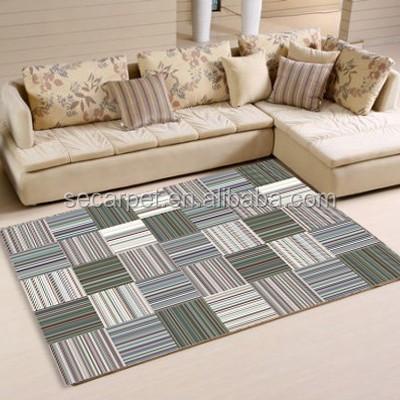 China Machine made chromojet printed area rug printed carpet tile style for sale