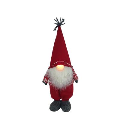 China Popular Christmas Gift Ever Fly Gnomes Plush Led White Gold 2022 / W. Light On Nose Cloth Christmas Ornaments for sale