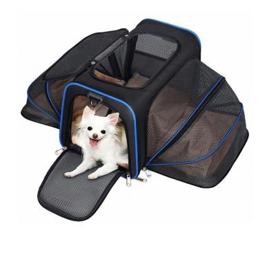 China Breathable Travel Foldable Bag Carrier Dog Outdoor Expandable Pet Carrier for sale