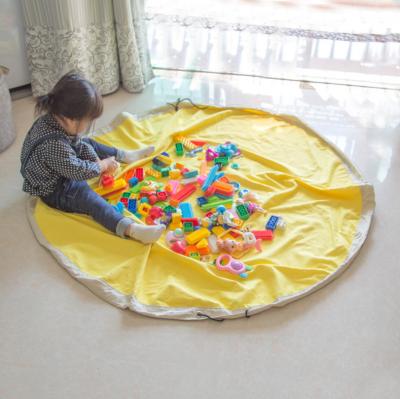 China New Arrival Solid Color Toy Storage Bag Canvas Play Viable Wholesale Mat for sale