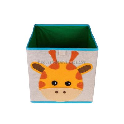 China Viable Cartoon Fabric Kids Foldable Storage Box Cubes for sale