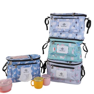 China Universal New Arrival Large Hanging Organizer Baby Stroller Bag Hanging Organizer Bag With Cupholder for sale