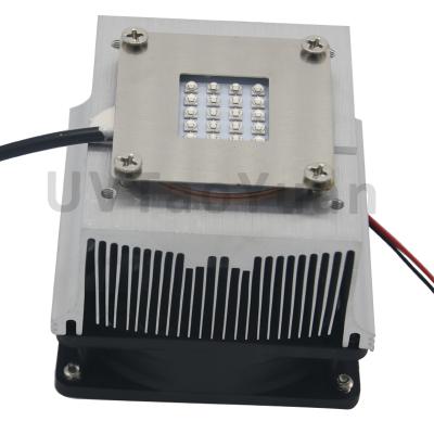 China 50W 520-530nm Green UV Curing Module Led UV Led Lamp With Heatsink And Fan for sale