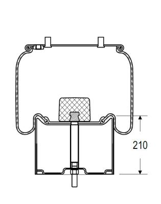 China Truck Rolling Lobe Air Spring , Firestone Sleeve Air Bag W01-095-0500 for sale