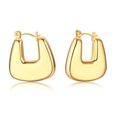 China Fashion Women Eco - Friendly Gold Plated Geometry Simple Statement Dangle Drop Earrings Jewelry for sale