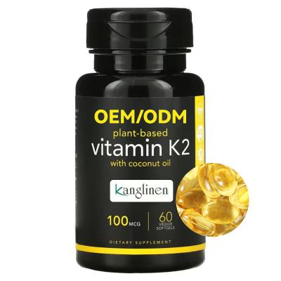 China Adult OEM Wholesale Price K2 Capsules Vitamin K2 Oil Softgels For Bone Health for sale