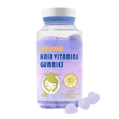 China Supports Digestive Health Customized OEM Hair Growth Multivitamin Gummies Anti Aging Hair Vitamins Gummy Candy for sale