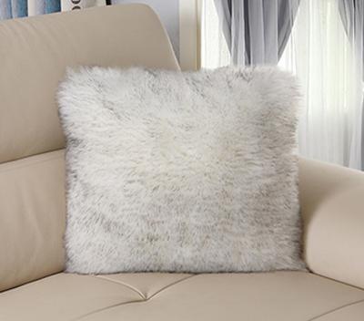 China Minimalist China Plush Pillow Cover Faux Fur Plaid Blanket Soft Solid Color Cushion Case For Home Decoration Long Plush Pillowcase for sale