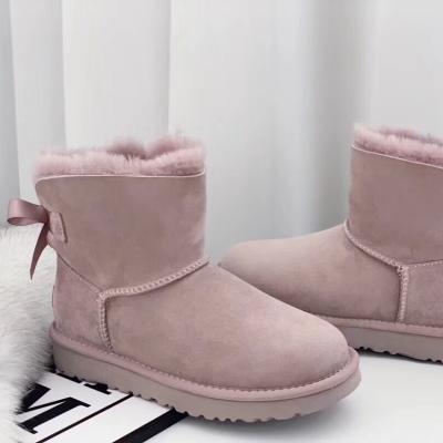 China Free Samples Durable Natural Wool EVA Sole Sheepskin Boots Women Non-slip Snow Boots Leather Winter Custom Spring for sale