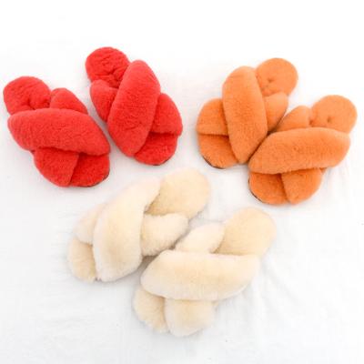 China Fashion Trend Made In China Slippers Fur Home Winter Slipper Sheepskin for sale