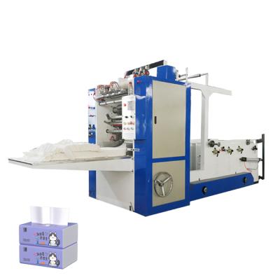 China Hotels Soft Facial Tissue Paper Making Machine Automatic 3 Lines v Fold Facial Tissue Paper Machine for sale