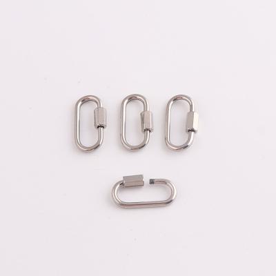 China Wholesale Findings Stainless Steel Jewelry High Quality 316l Stainless Steel Screw Lock Clasps Connector For Necklace Bracelet Key Chain for sale