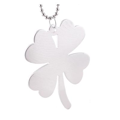 China Aluminum Anodize Silver Color Aluminum Leaf Charm Pendants for sale