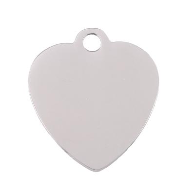 China Empty Stainless Steel Stainless Steel Heart Charm Pendant for sale