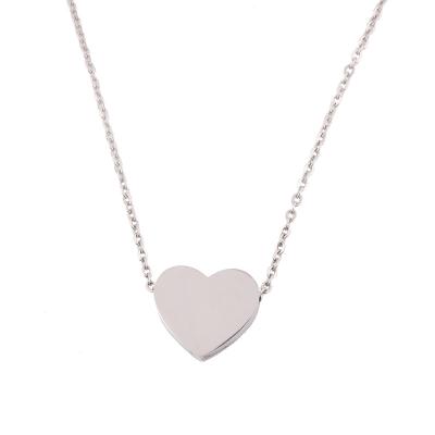 China CLASSIC Fashion Personalized Stainless Steel Empty Heart Stamp Jewelry Necklace for sale