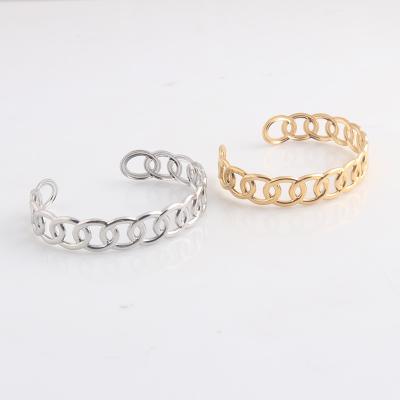 China 2022 New CLASSIC Dark Luxury Handmade Design Link Chain Women Stainless Steel Bracelet for sale