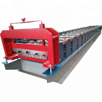 China Building Material Shops Fully Automatic Floor Deck Tile Making Roll Forming Machine for sale