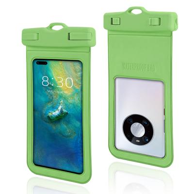 China New Large PVC Mobile Phone Drift Waterproof Transparent Shockproof Mobile Phone Case Diving Swimming Bag for sale