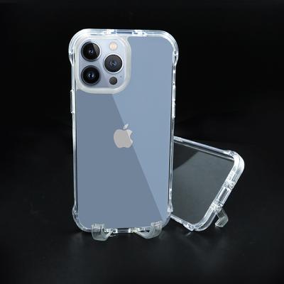 China Designer Shockproof Hard Back Cover Transparent Protective Kickstand Mobile Case For Iphone 12 13 pro Max Clear Phone Case for sale