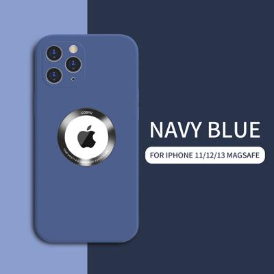 China High Quality Shockproof For iphone 11 Pro Case Max Liquid Silicon Soft Phone Case With Lens Leak Logo Simple Solid Color for sale