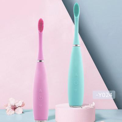 China 2021 Battery Operated New Hot Pink Marked Eco-Friendly Green Ipx7 Replacement Electric Toothbrush Head for sale