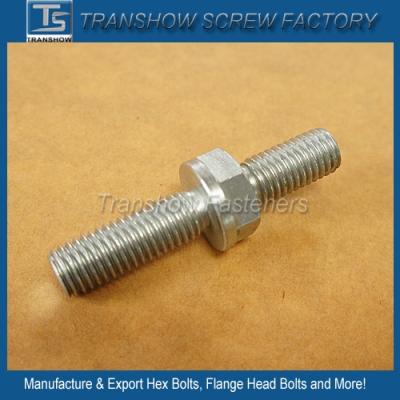 China Carbon Steel CNC Machined Hex Drive Double Threaded Bolt for sale