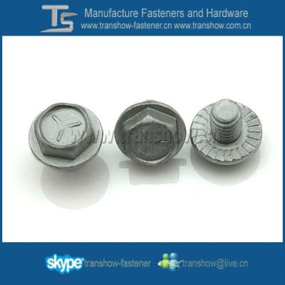 China Standard carbon steel grade10.9 IFI-111 hex castellated flange bolts for sale