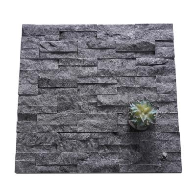 China Factory direct supply black marble exterior stacked stone veneer for sale