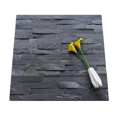 China Manufacturer provides black slate split face tiles natural marble slate wall tiles for sale