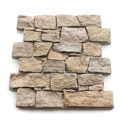 China Reliable Material Cladding Exterior Wall Stone Tiger Skin Yellow Side Stick for sale