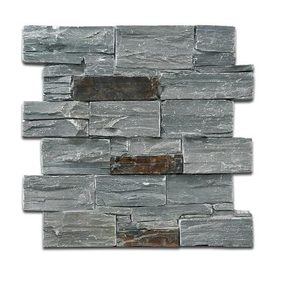 China Wholesale Hot Living Room Decoration Marine Green Side Stick Wall Stone for sale