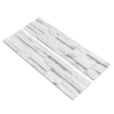 China Exclusive Sales Latest Design Jazz Natural White Marble Wall Slate for sale