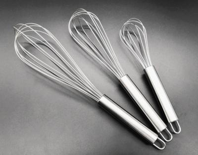 China Good Quality Viable Manual Kitchen Instrument Balloon Shape Stainless Steel Egg Beater Flour Mixer for sale