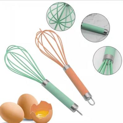 China Hot Sale Kitchen Accessories Stainless Steel Non-Stick Portable Metal Small Rotary Hand Mixer for sale