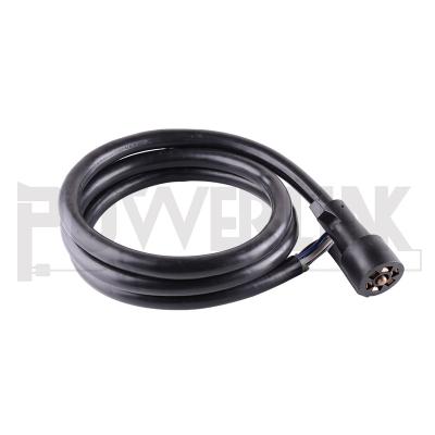 China Automotive H30333 7 Way 8FT Foot Trailer Rope Wire Harness Light Plug Connector Molded RV Cable for sale